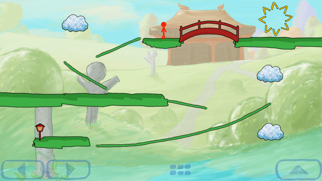 trace 2 world 1 screenshot with drawn lines